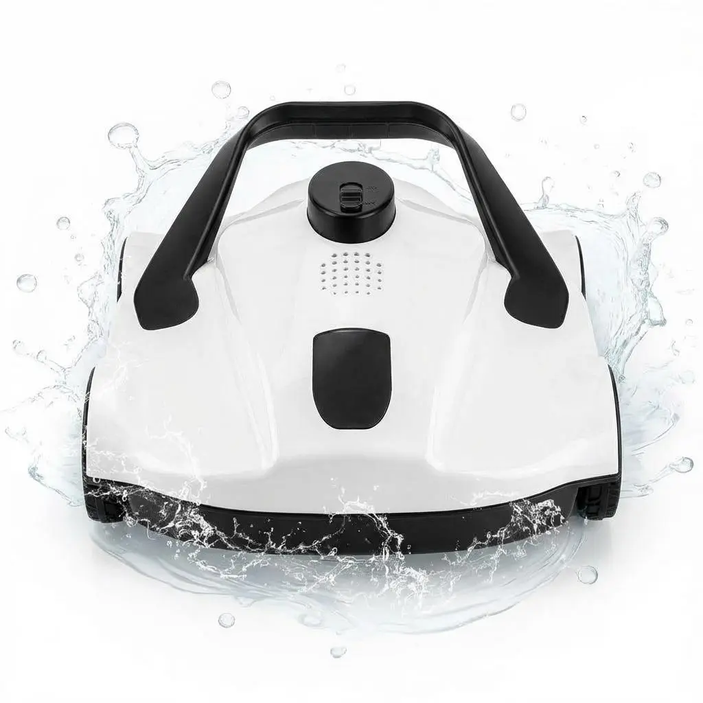Remote Control Automatic Pool Robot Vacuum, Electric Pool Cleaner Built with Efficient Debris Filtration & Removal System