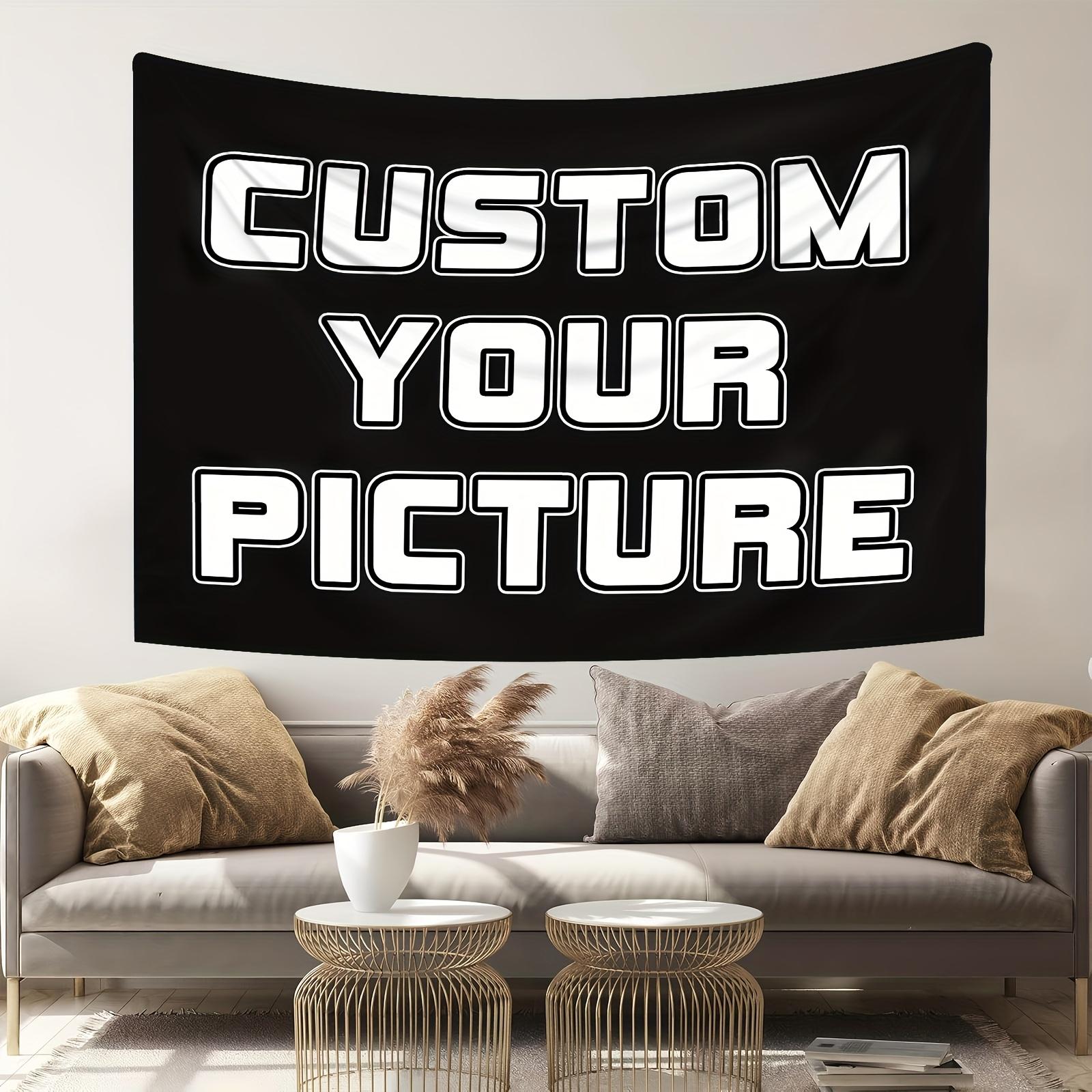 1pc Custom Tapestry Upload Images Personalized Backdrop - Large 23.6x35.4 Inch Wall Hanging for Bedroom, Living Room, Dorm Decor - Multiple Sizes, Durable Fabric, No Electricity Needed, Perfect Gift, Dorm Room Accessory |   Modern Tapestry |   Indoor Text