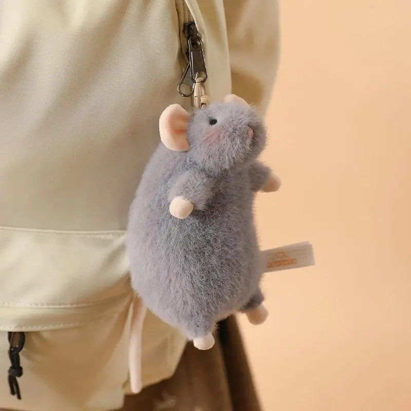 Unisex Cute Soft Plush Mouse Doll, Cartoon Rat Pendant Figure, Kids' Birthday Gift & Pet Cat Stress Relief Toy