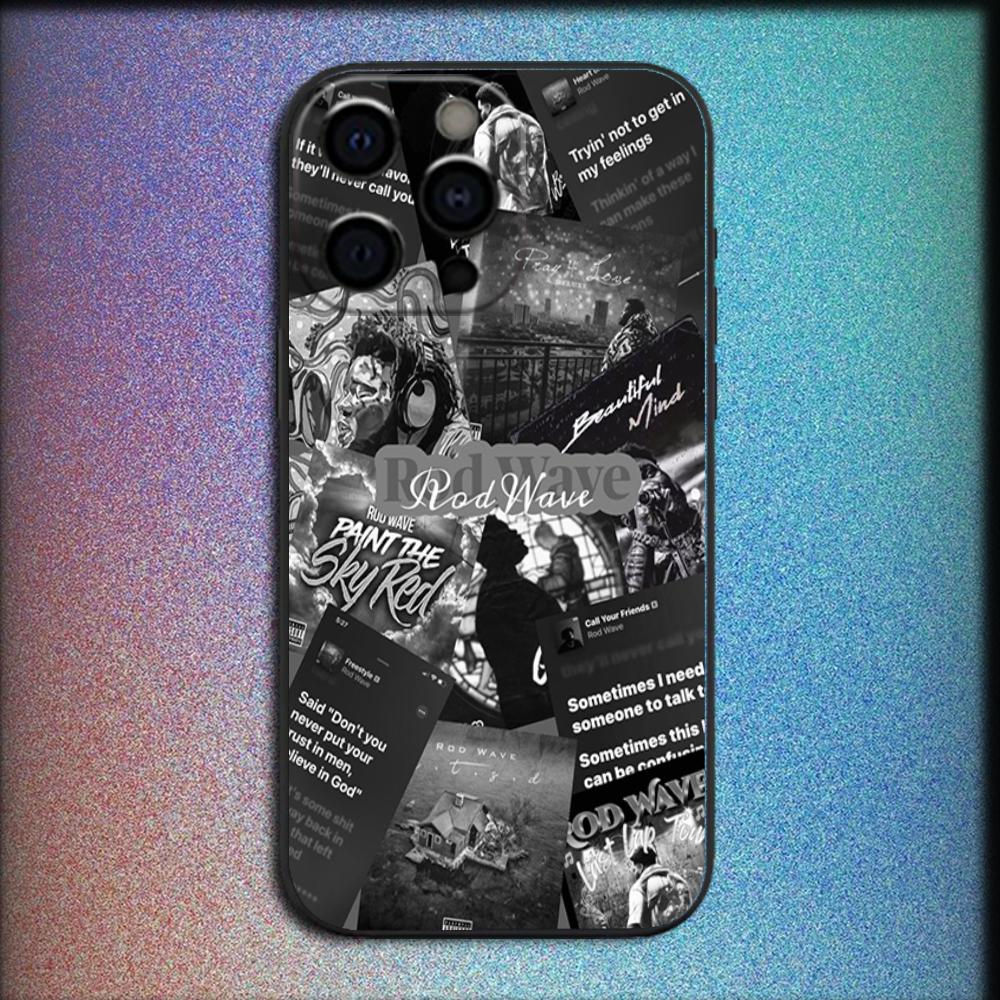 Rapper R-Rod Wave Phone Case For iPhone 17,16,15,14,13,12,11,Pro,X,XS,Max,Plus,Soft Black Cover