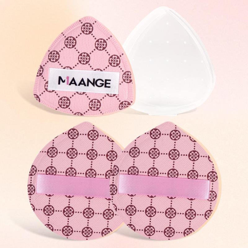 MAANGE 3pcs Cotton Candy Air Cushion Powder Puff Set, Includes 1pc Small Size Puff with Storage Box + 2pcs Large Size Puffs, Perfect for Makeup Application, Gift for Women & Girls