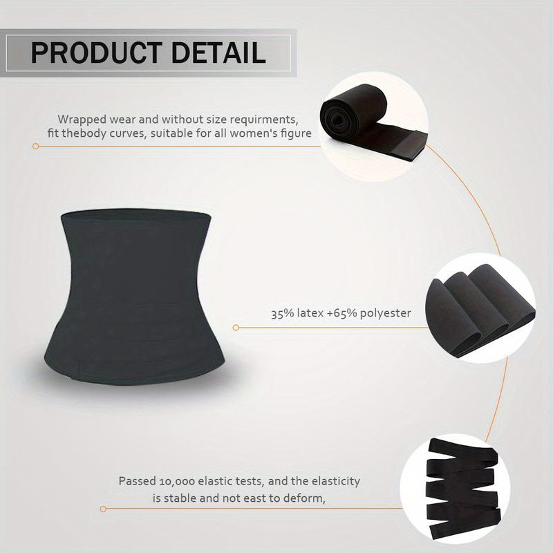 Women's High-Quality Waist Trainer Belt - Breathable Nylon Tummy Control Postpartum Recovery & Weight Loss Body Shaper with Adjustable Straps, Sweat-Resistant for Home Office Outdoor Wear, Perfect Birthday Christmas Gift (Black) Highwaist Girdle Corset