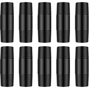 5 Pcs 1/2 Inch Sprinkler Head Pipe Riser Extension 2 Inch Mpt PVC Double Male Pipe Thread Sprinkler Riser for Lawn Irrigation System Automatic Irrigation Connector Raised Pipes