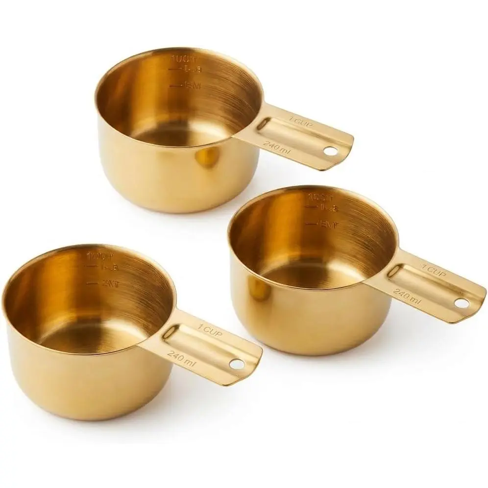 1 Cup Measuring Cups, Stainless Steel Metal Measuring Cup Set,  Finish