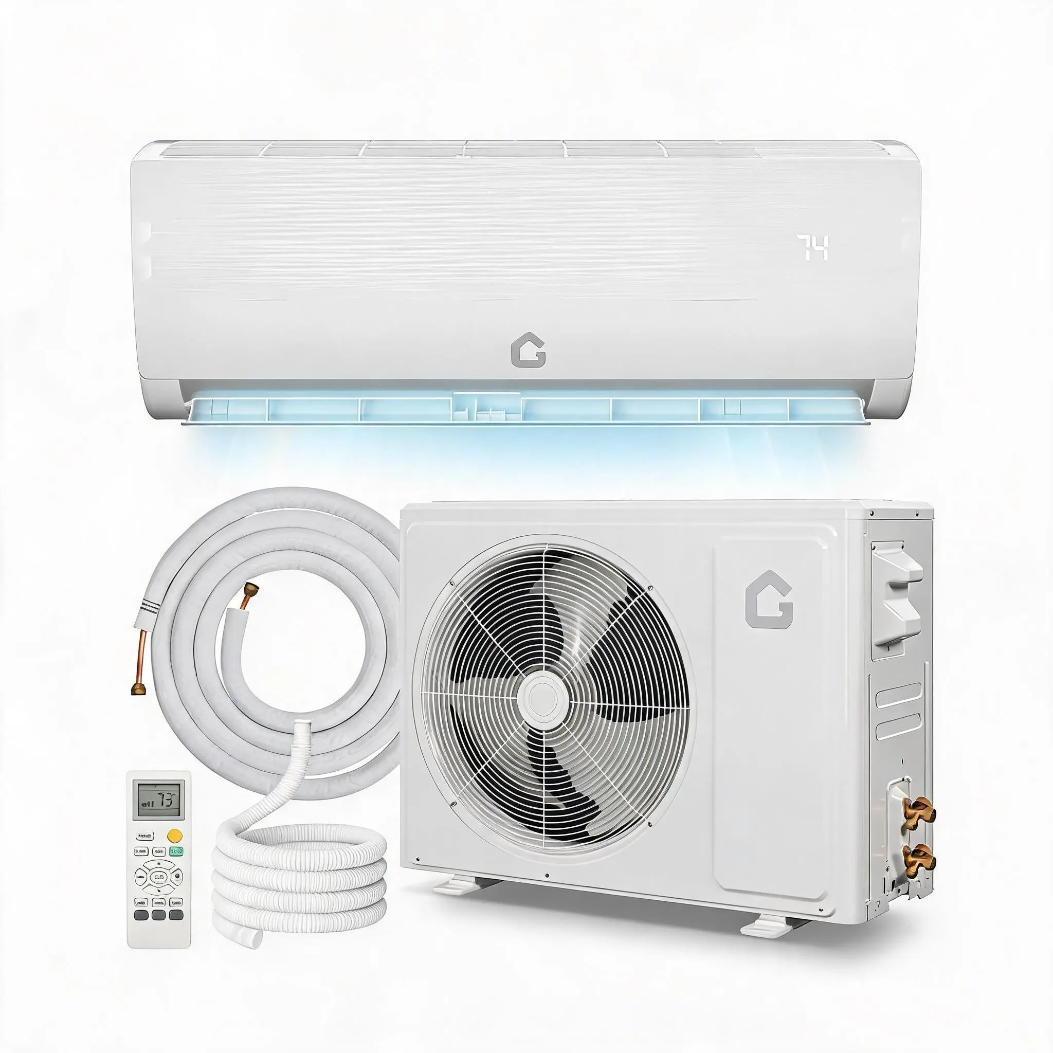 9000 BTU Mini Split AC,19 SEER2 115V Ductless Inverter Heat Pump