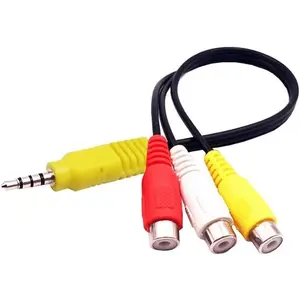 Video AV Composite Adapter Cable Replacement TCL TV, 3 RCA to 3.5mm AV Input Adapter