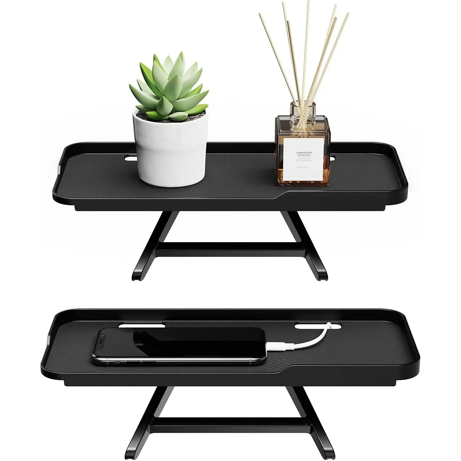 Adjustable Steel TV Top Shelf, Floating TV Stand,   Shelf for Soundbar,  Console,  Box, Router Shelves (11.8 x 4.9 inch)