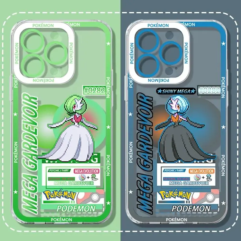 POKEMON Mega GARDEVOIR RAYQUAZA Anime Phone Case For iPhone 17 Pro MAX Air 16 15 14 13 12 11 Pro MAX