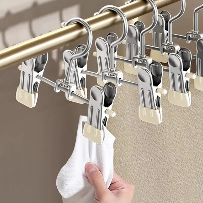 Hot Sale 5Pcs Adjustable Stainless Steel Shoe Rack Pants Folder Boot Hanger Holder