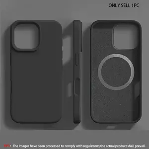 Liquid Silicone Magnetic Phone Case Cover, Thickened Silicone Casing, suitable for Apple iPhone 17 Pro Max, 16, 15, 14, 13, 12, 16, 15, 14 Plus, supports magnetic wireless charging, solid color phone case, unisex design