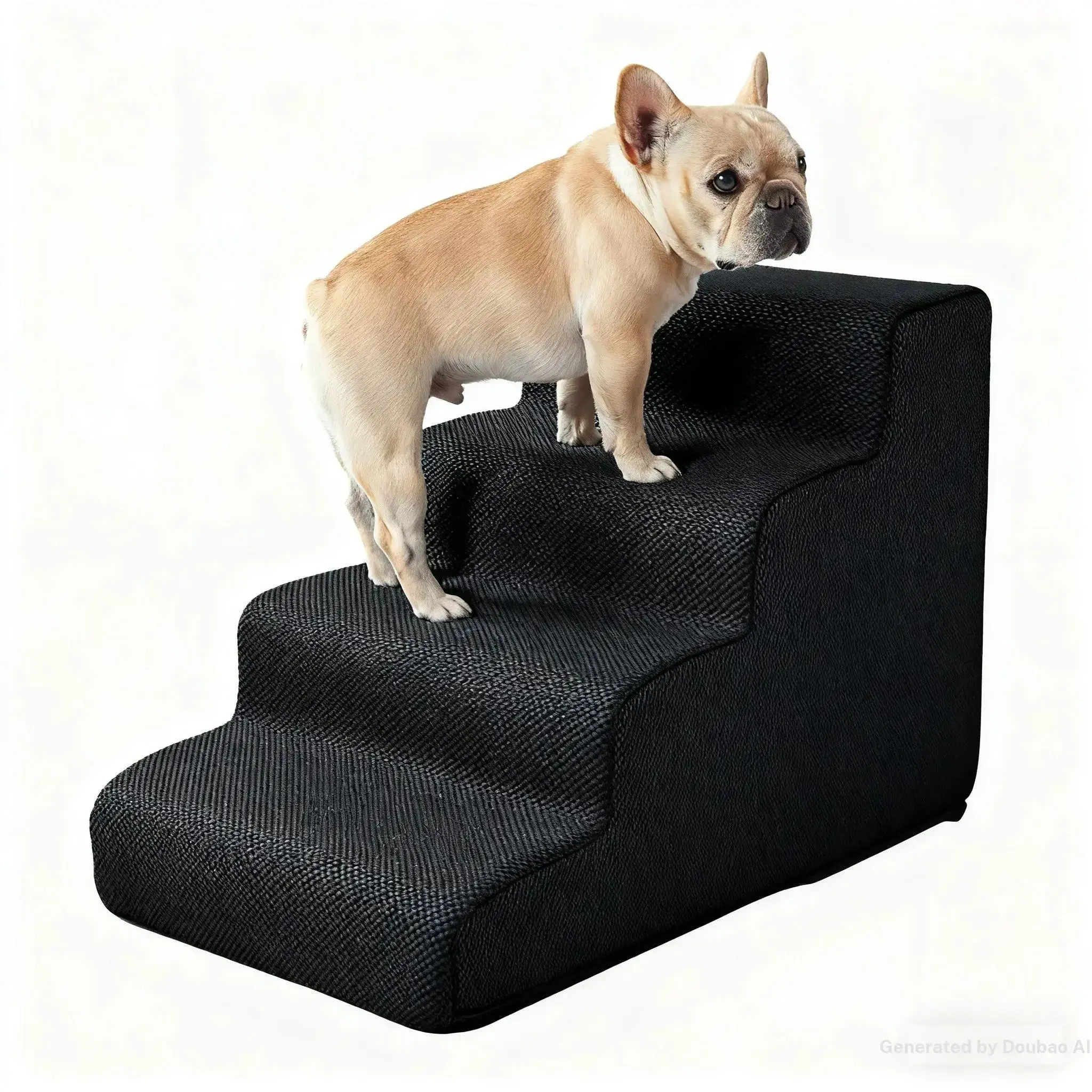 Pet Cat Dog Stair Ramp, Sponge Filled Elasticity, Breathable Mesh Fabric, Washable, Suitable for Home, Living Room Sofa and Bedroom Bedside