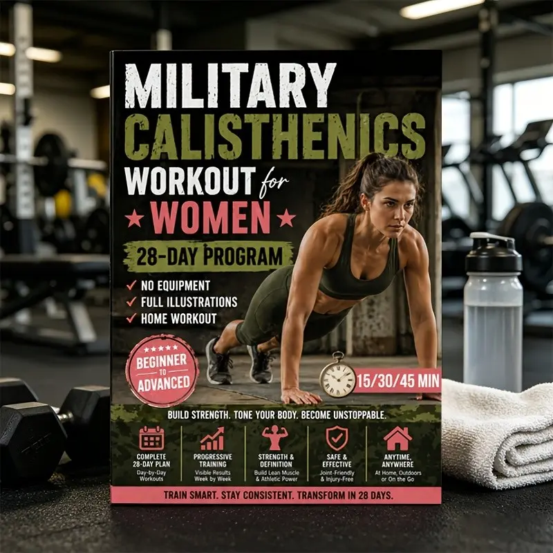 Military Calisthenics Workout For Women: A 28-Day Bodyweight Program To Build Strength, Lean Muscle & Real Energy At Home—No Equipment. 15, 30 & 45-Minute Workouts For Beginners To Advanced