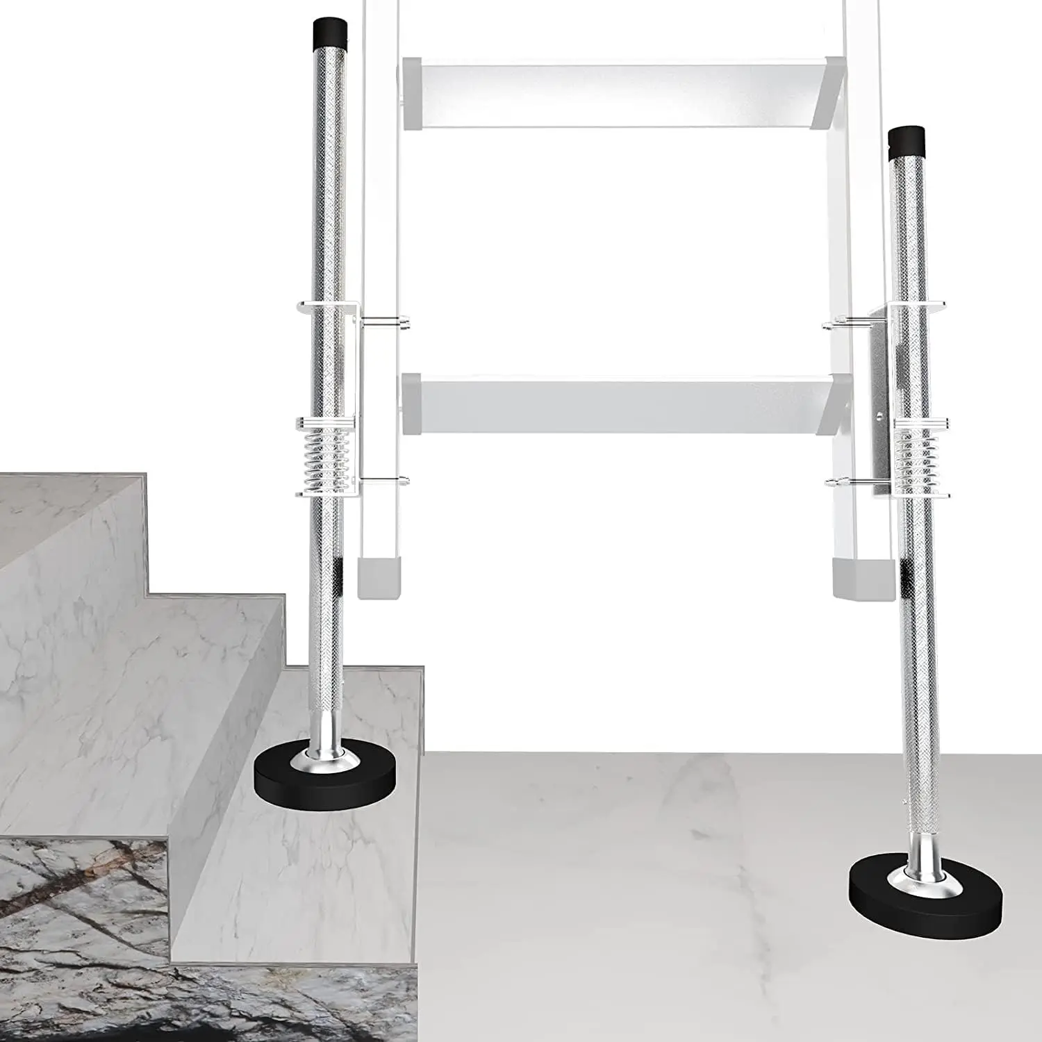 Adjustable Ladder Leveler Pair, Ladder Accessories Tools for Working on Stairs, Stable Platform and Ground Level for All Surfaces Standard Version 20"
