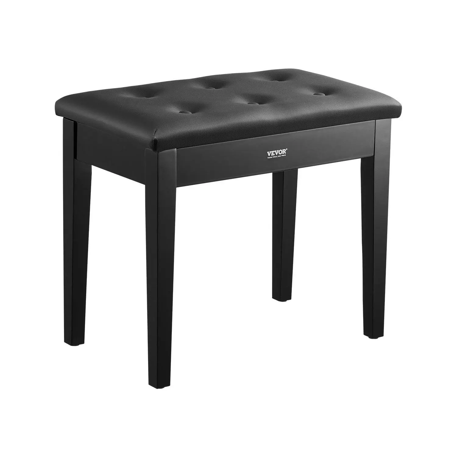 【Summerfinds】VEVOR Piano Bench, 22" x 13.78"x 19", Keyboard Piano Chair with High-Density Padded Cushion, Storage Compartment for Music Books, Wooden Piano Bookcase Stool Seat, for Vanity, Living Room, Bedroom