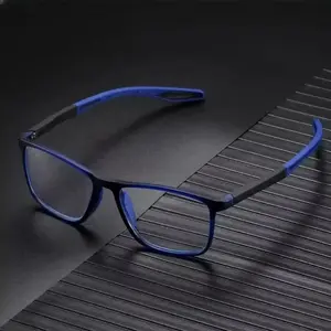 Vintage Ultralight TR90 Square Reading Glasses for Men & Women, Retro HD Lenses Blue Light Blocking Eyewear, Comfortable Durable Far Sight Spectacles for Daily Office, Reading & Casual Daily Wear summerwins
