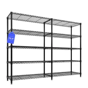 Garvee Heavy Duty Freestanding Metal Wire Storage Shelves, 4-Tier Adjustable Rust Resistant Wire Shelving Rack, 1060 LBS Total Load Capacity, Easy Assembly Organizer for Garage, Kitchen, Basement & Commercial Spaces, Size: 70.5"H x 71"W x 15.8"D