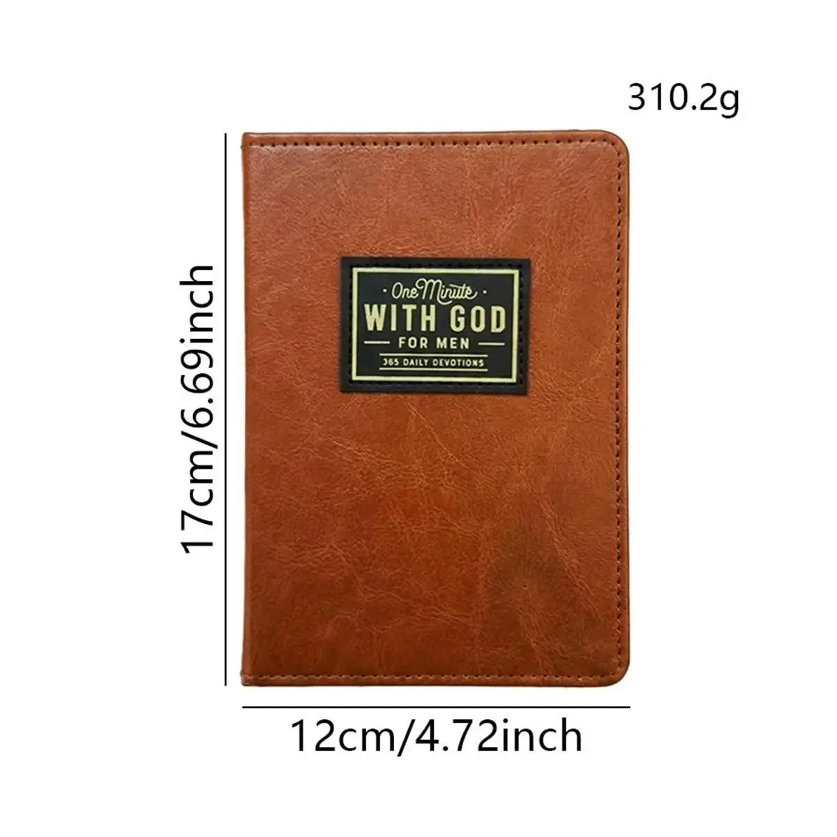 1pc One Minute with God for Men, 365-Day Daily Prayer Book, Leather Journal, Essential Spiritual Companion, Perfect Gift for Him