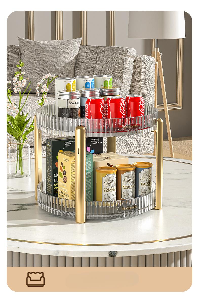 rotating cosmetic organizer, large capacity transparent acrylic for storing cosmetics and skincare products, multi-layer rotating perfume organizer with li