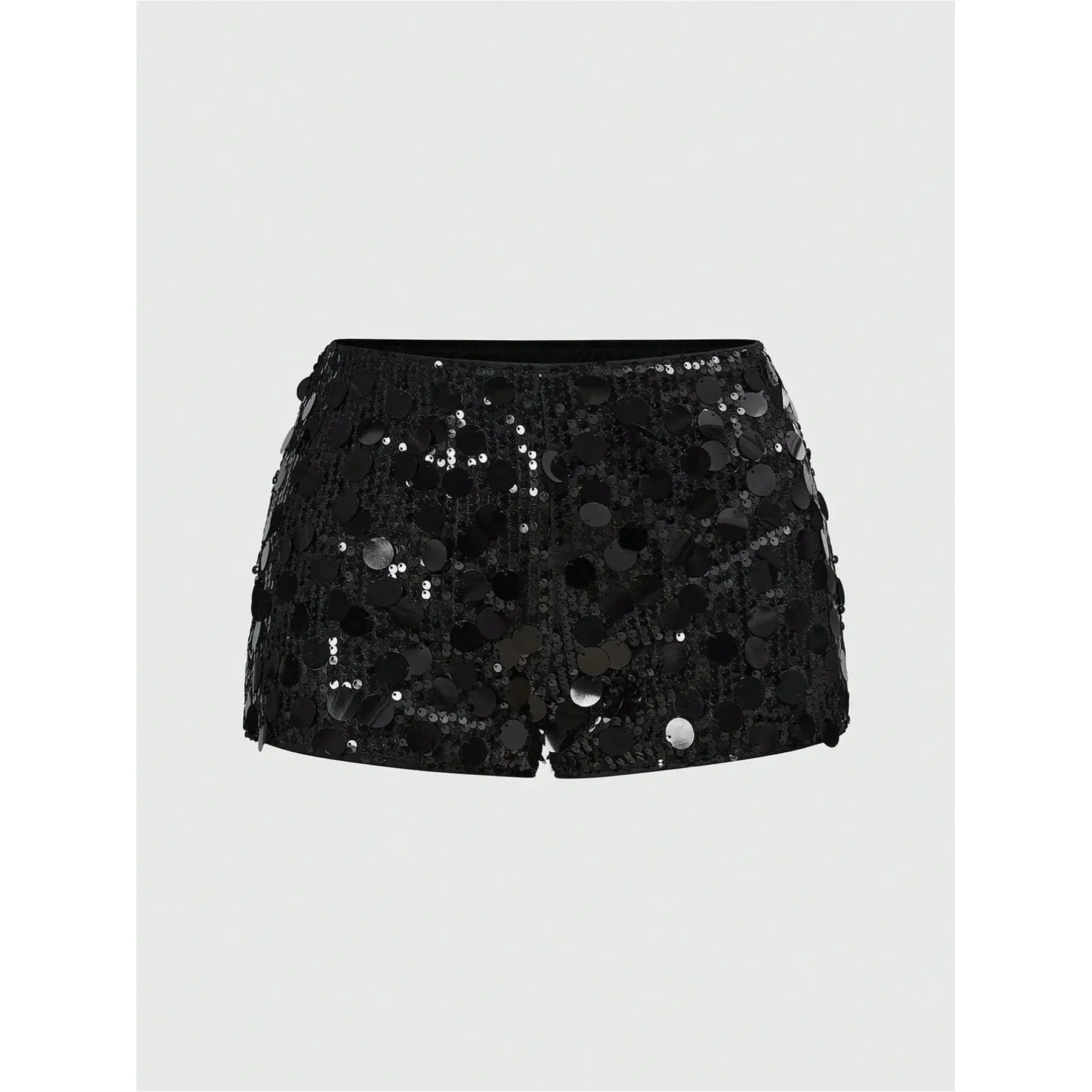 Women's sequin punk mini sexy fashionable ultra-low-rise fitted micro shorts, suitable for summer beach, graduation ceremonies, Easter concerts, Nashville vacations, music festivals, and other occasions. Beachwear Style Womenswear