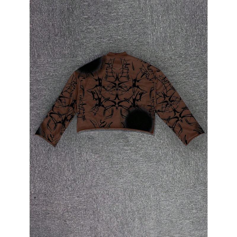 BIGWIG Y2K Men's Long Sleeve Shirt with Bold 19 Letter Print and Artistic Graffiti Design - Streetwear-Inspired Casual Top with Oversized Sleeves, Trendy and Comfortable for Everyday Style