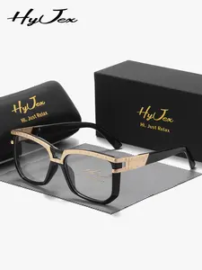HyJex 1 Pair Unisex Fashionable And Versatile Style Full Frame Plano Glasses Comfortable Lightweight Square Frame Plano Glasses