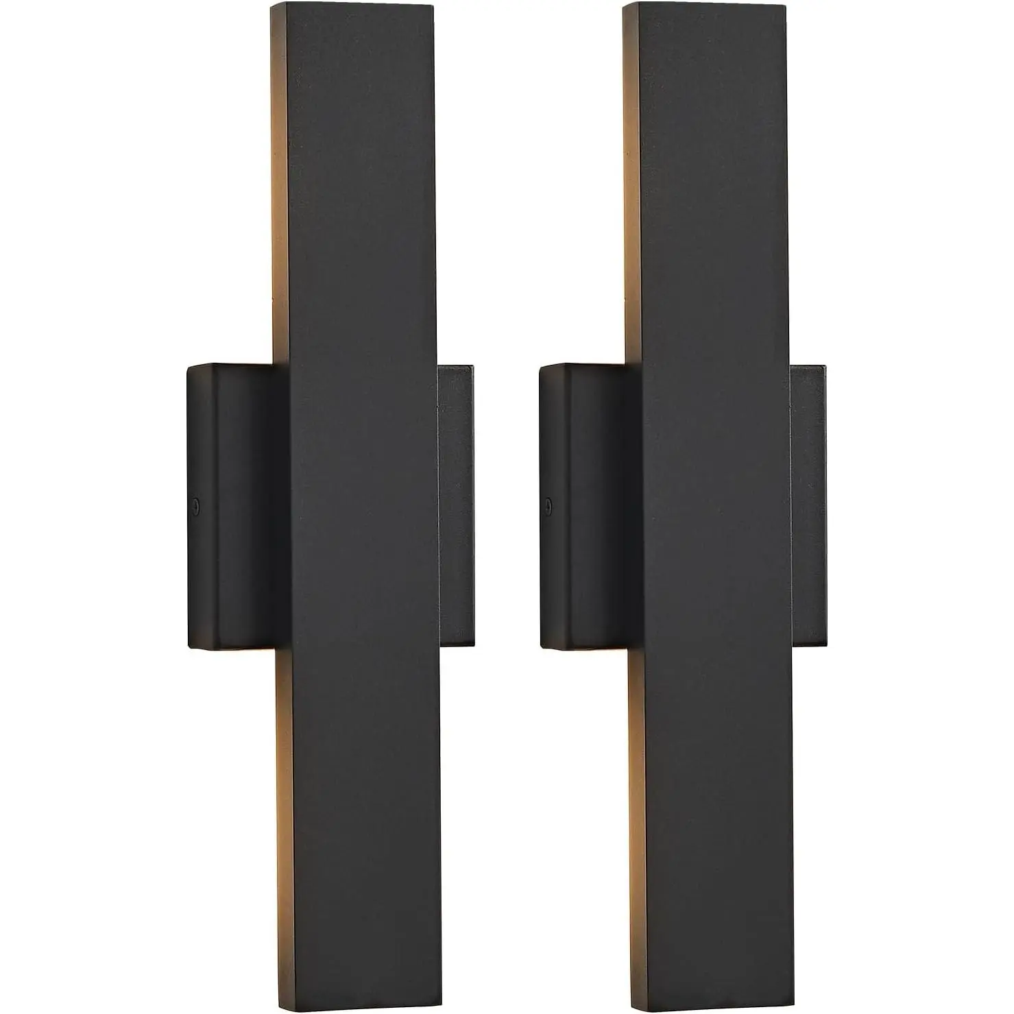 Outdoor Modern LED Wall Light Fixtures, Black Linear Exterior Wall Sconces 20W, Modern Porch Patio Light Fixture Waterproof Outdoor Wall Lights Outside Lights for House Garage Front Door Patio 2pack