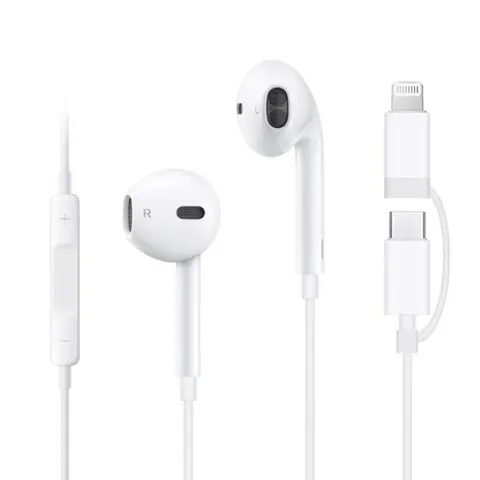 Plug-And-Play Wired Headphones, Clear Sound and Deep Bass, Type-C Connector, Noise-Canceling Microphone, Ergonomic Design, Compatible with Mobile Devices, Audio Headphones
