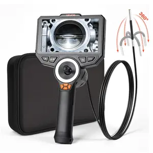VEVOR Articulating Borescope with 0.15" Ultra Slim Lens, 4-Way 360° Articulated Endoscope Camera with Light, 6" HD IPS Screen, 8X Zoom, 7000mAh Inspection Camera for Auto & Tight Mechanical Spaces