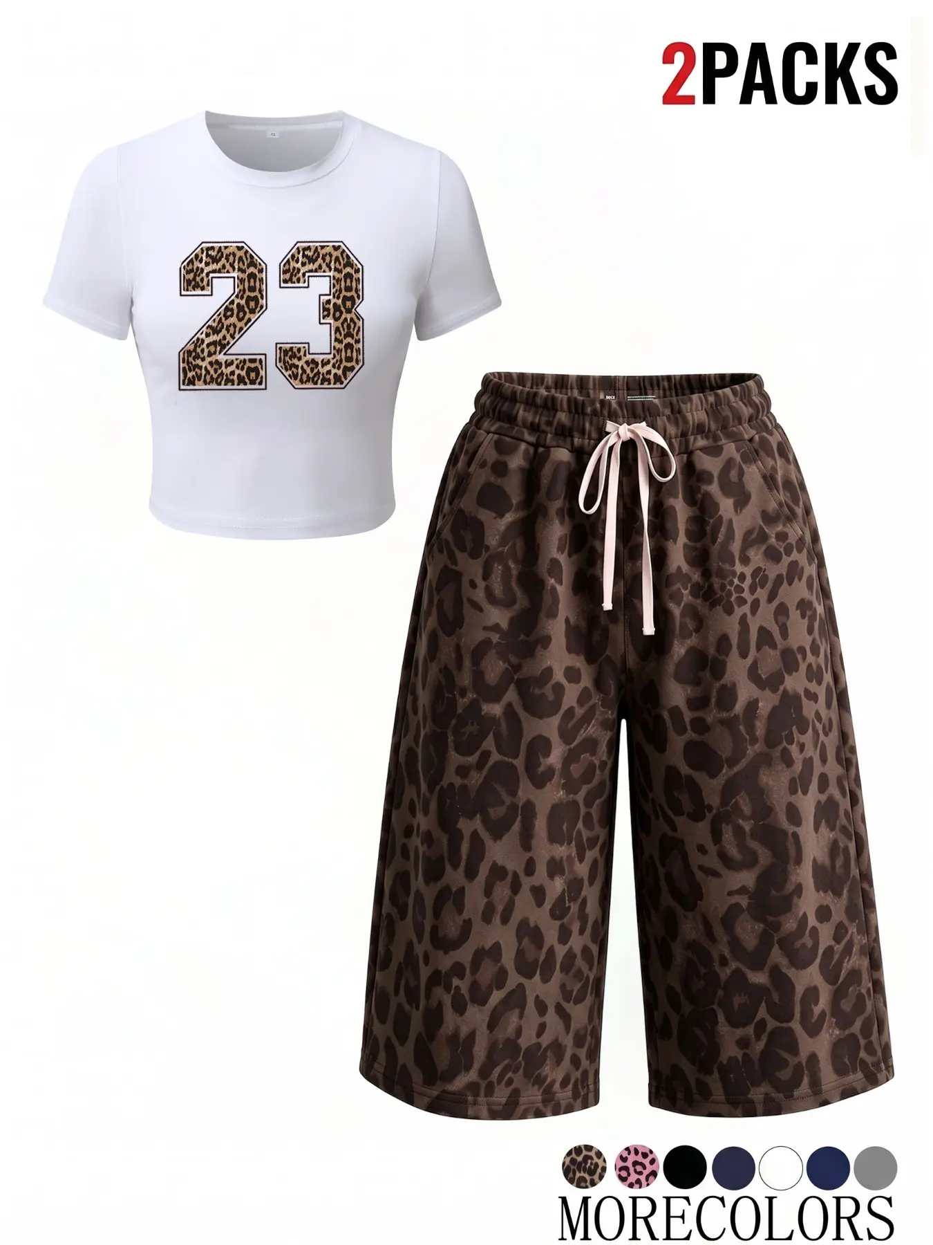 Value 2-Pack! Comfortable Casual Set with Graphic Prints, Relaxed & Chic for Daily Outings 👗 #loungewear #wardrobeessentials #dailylook