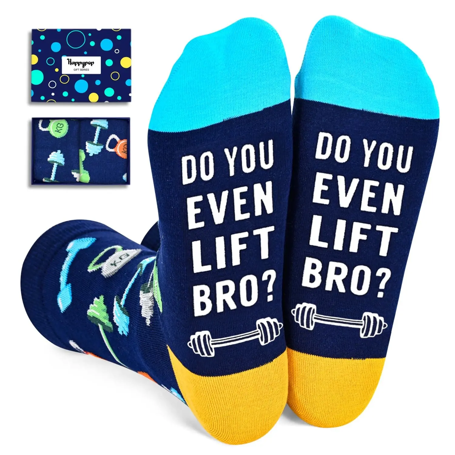HAPPYPOP Sports Gifts For Men Women - Gifts For Weight Lifters, fitness gift, bodybuilder gift Lifting Socks