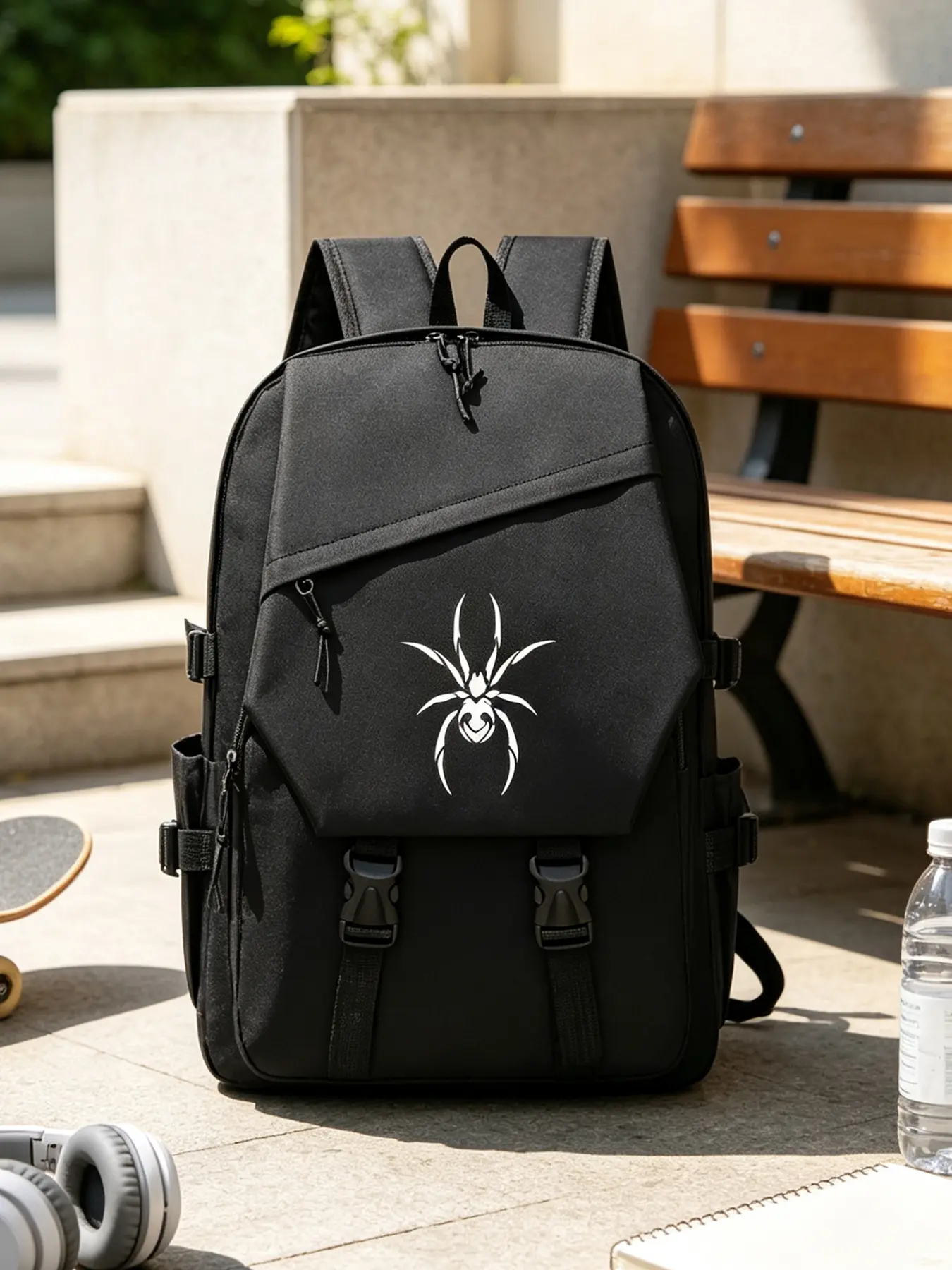 Spider Print Fashion Backpack for Men Women, Large Capacity Laptop Backpack, Office Work Bag, Travel Daypack, Perfect Holiday Gift for Work & Trip