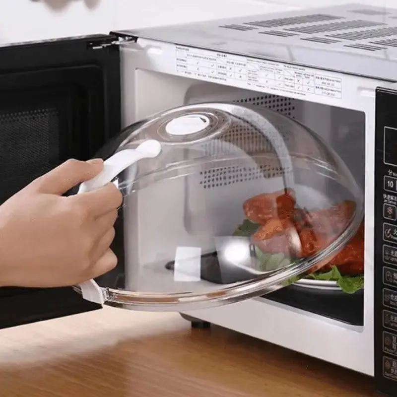 1pc Microwave Splatter Cover for Food, Transparent Microwave Pot Lid, Bowl Plate Service Cover, Essential Kitchen Item, Kitchen Essential Gadget, Kitchen Tool, Kitchen Supplies, Kitchen Cooking Accessories, Easy to Use