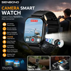 The first smartwatch capable of taking photos, recording audio and video will be launched in 2026, featuring LED flashlight function, video dial, 100 sports modes, and a sports watch. Album, recording, wireless calling, 670mAh battery life, ideal gift.