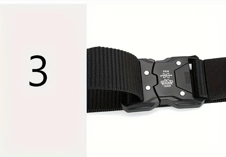 2026 New Arrival Men’s Tactical Training Waistband – Durable Nylon Quick-Release Buckle, Adjustable Black Outdoor Sports Belt