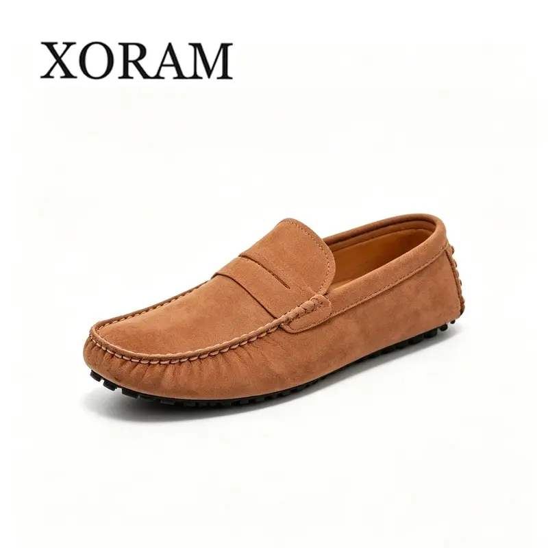 Slip-On Loafers for Men and Women, Korean Style Flat Footwear with Round Head for Daily City Wear and Driving, All Seasons