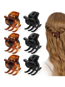 Morhom 1.3 Inch Hair Clips Set, 6 Pieces, Ideal for Thick or Medium Hair, Durable Barrette Clamps, Stylish Hair Accessories