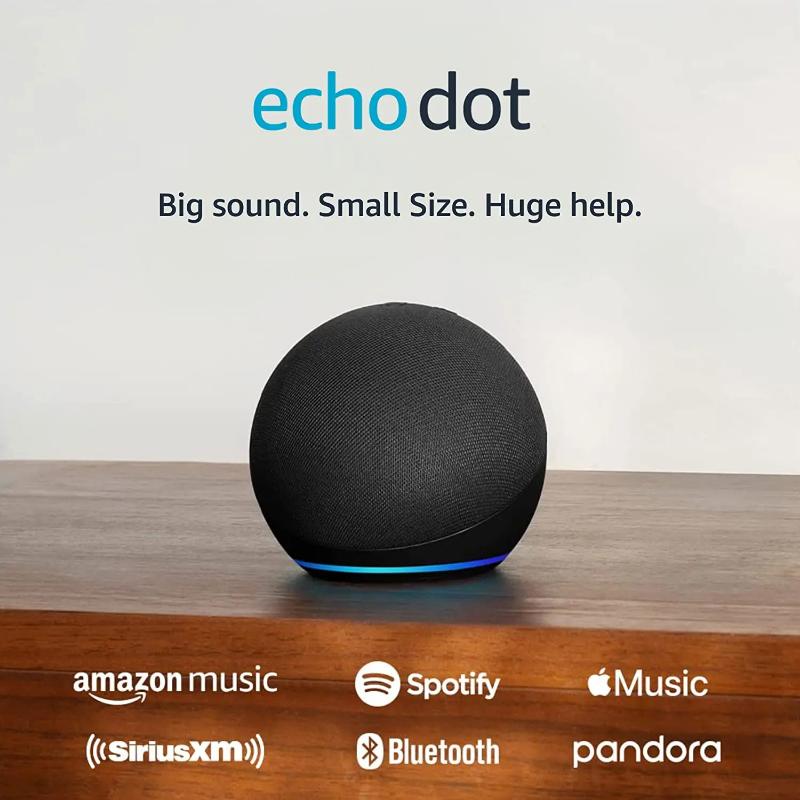 Amazon Echo Dot (Newest Model), Vibrant Sounding Alexa Speaker, Great for Bedrooms, Dining Rooms and Offices, Charcoal.