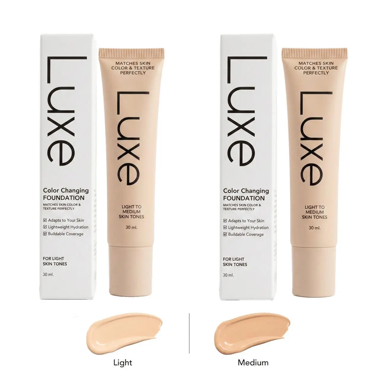 Color Changing Liquid Foundation, Long-Lasting Hydrating Cream with SPF 15 Sun Protection, Buildable Coverage for a Flawless Base on Light to Medium Skin, 30ml, Adults, 30G, All Skin Types, 24 Months, Face Foundation, Cosmetic, Moisturize