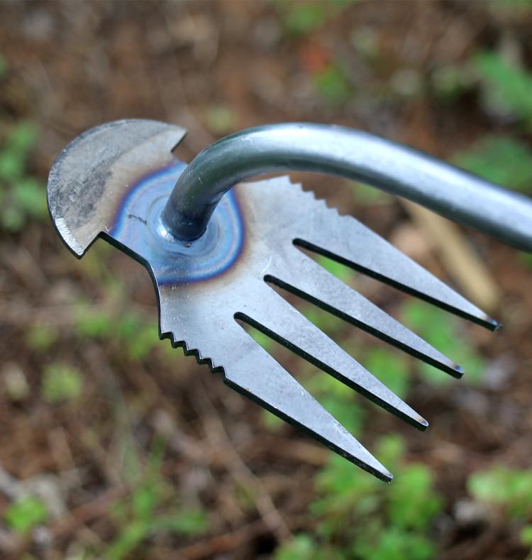 Weed Removal Tool, Weeding Artifact Uprooting Weeding Tool Dual Purpose Manual Hand Weeders Tool for Gardening Vegetable Backyard Farm Planting(Rubber Handle, Stainless Steel