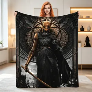 Elden Ring Malenia Blade of Miquella Flannel Blanket, Soft Warm Gothic Throw for Bed Sofa Dorm, Adults and Children, Kid Room Decor, Father's Day Gift