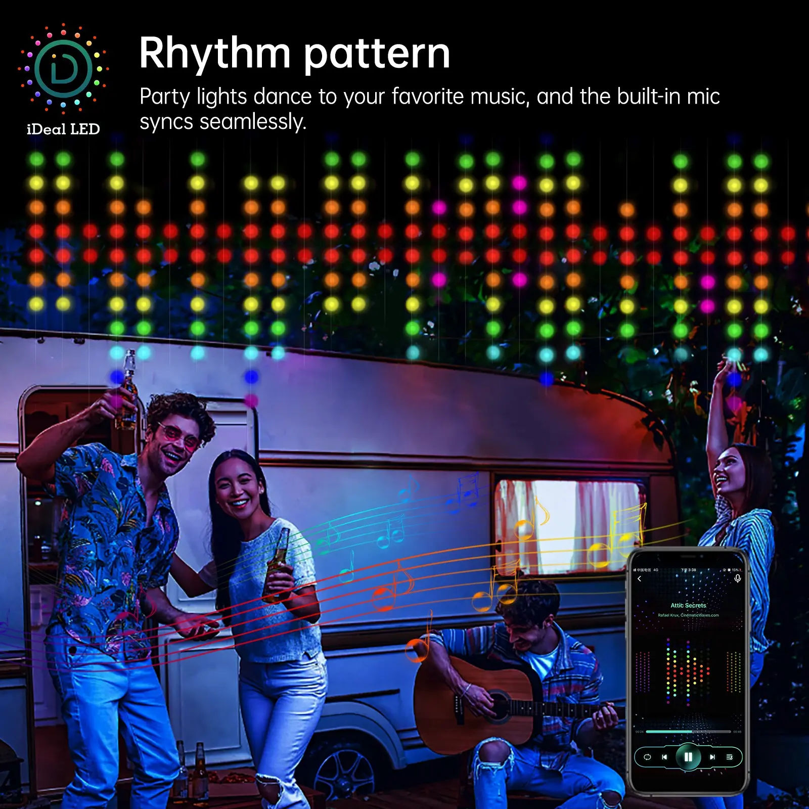 Bluetooth-compatible Programmable Pixel Curtain Light, Ip65 Waterproof, APP Control, DIY Patterns, Christmas Halloween Wedding, Indoor Outdoor Atmosphere Lights