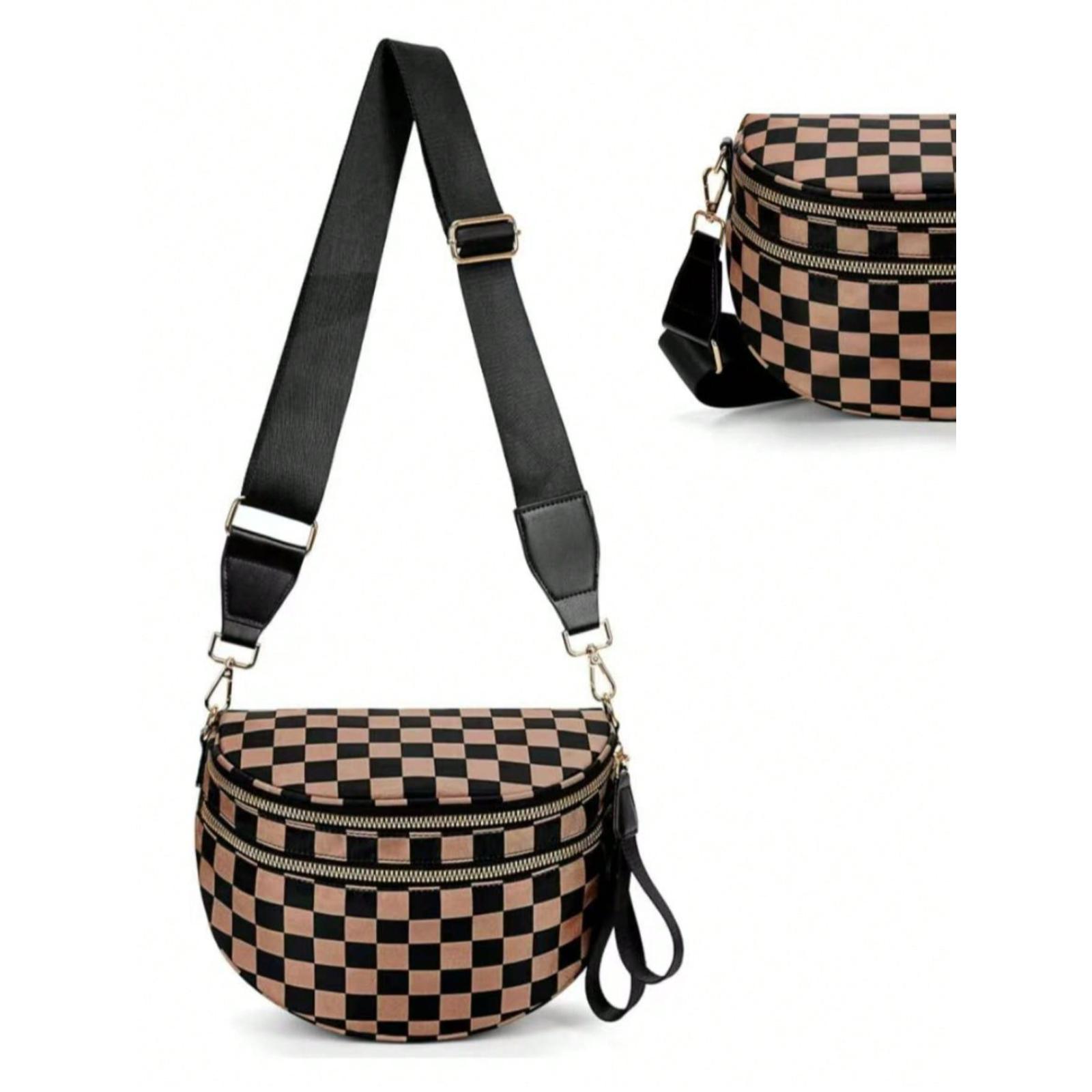 Fashion Plaid Pattern Shoulder Bag With Coin Purse, Large Capacity Handbag, Versatile Lightweight Crossbody Bag with Ajustable Breit Strap for Women