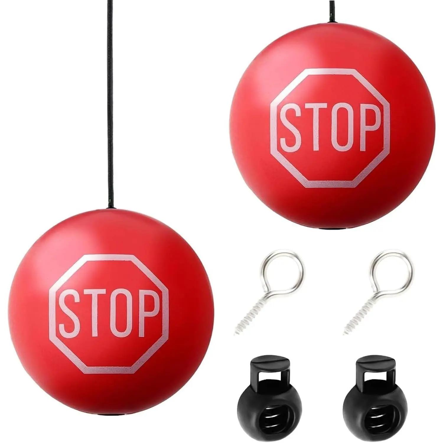 2 count  Garage Parking Aid,Soft PU Parking Stopper for Garage for Anti- & Anti-Scratch,High Visibility Garages  Stopper with Adjustable 13Ft Rope for Safe Parkings