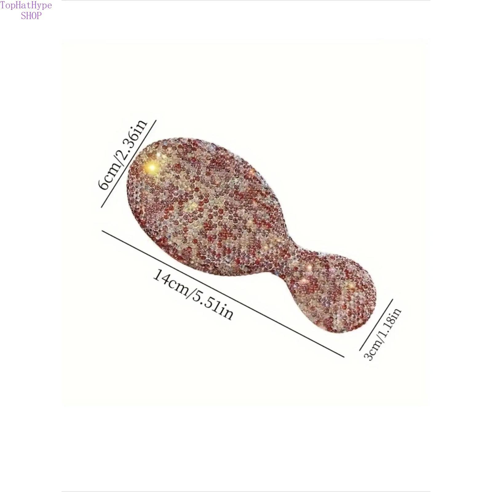 Bling Rhinestone Air Cushion Hair Brush Luxury Mini Scalp Massager Detangling Brush Portable Travel Size Soft Airbag Comb for Women Trendy Cute Beauty Tool Perfect for Daily Hair Care On-the-Go Gifting