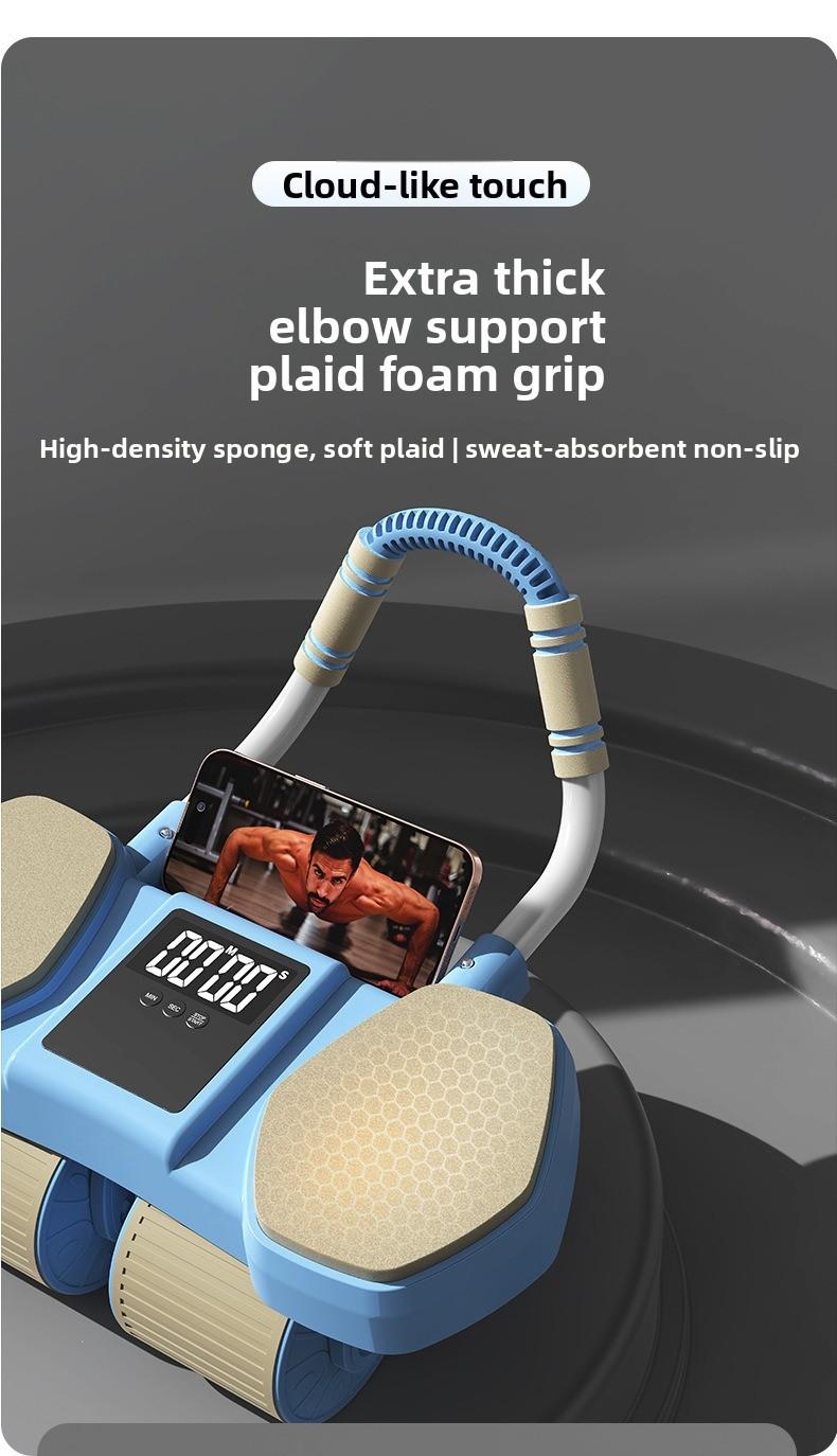 2026 four-wheel abdominal wheel automatic rebound abdominal device, thin belly curling device, abdominal muscle fitness equipment