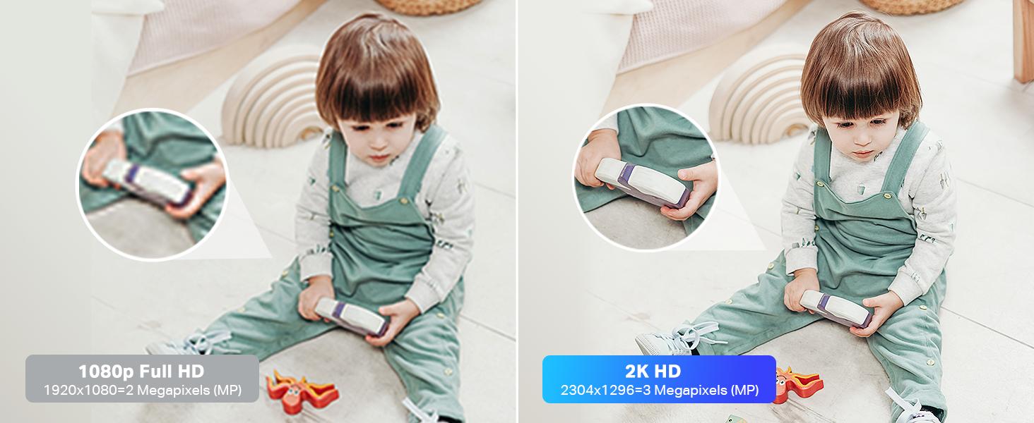 TP-Link 2K Pan Tilt Security Camera for Baby Monitor, Dog Camera w/Motion Detection, 2-Way Audio Siren, Night Vision, Cloud &SD Card Storage (Up to 256 GB), Works with Alexa & Google Home (C210)