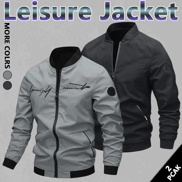 Men's Casual Windproof Jacket Outdoor Mountaineering Camping Polyester Personalized Letter Embroidery Bomber Jacket Beige Gray Qh Long Sleeve Zipper Daily Fashion Wear