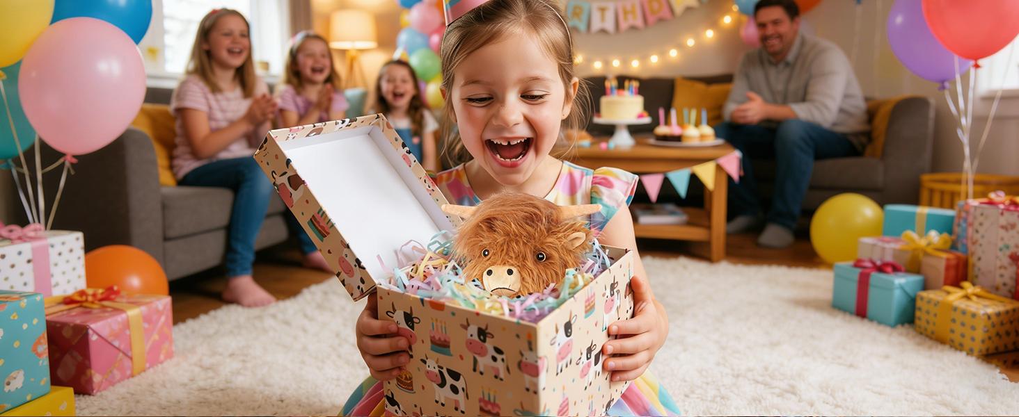 AGS Heatable Coolable Weighted Highland Cow Stuffed Animals Plushie, Microwavable Heating Pad for Period Cramps & Pain, Lavender Scented Cow Plush Toys for Stress, Highland Cow Gifts for Women