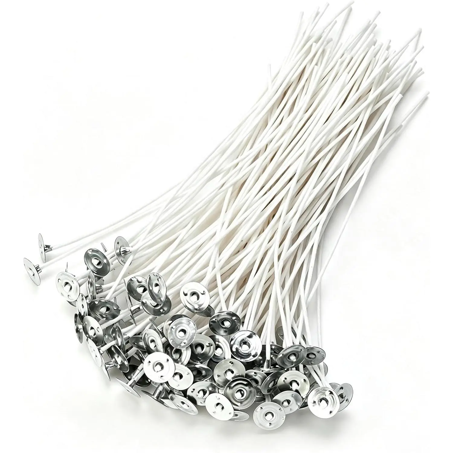 100 count Pre-Waxed  Wick, 6 Inch with Tabs for DIY Candle Making