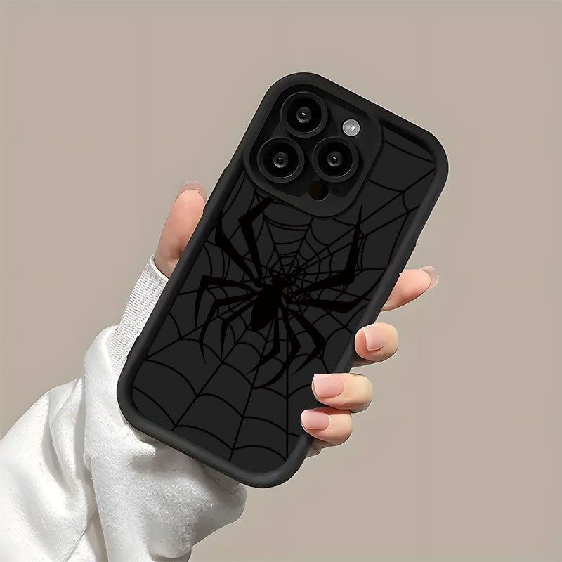 Spider Web Pattern Phone Case, Soft TPU Cellphone Protective Case, Total Protective Shockproof Mobile Phone Cover for iPhone, Casing